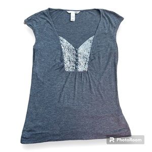 H&M sequined women t-shirt medium